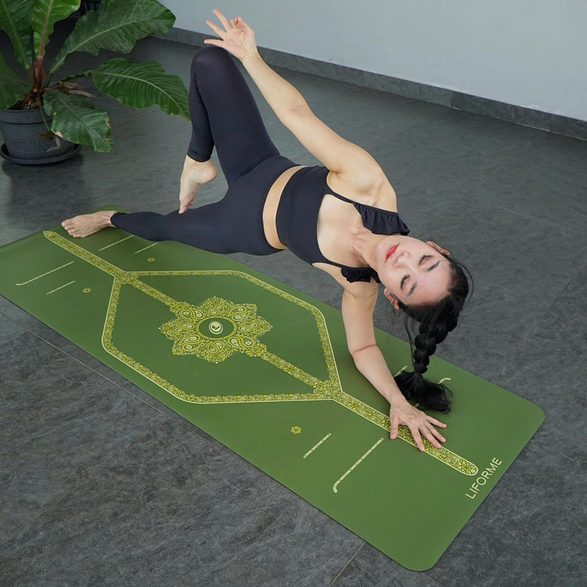 Printed Yoga Mat - Patented Alignment Design, Ultimate Grip