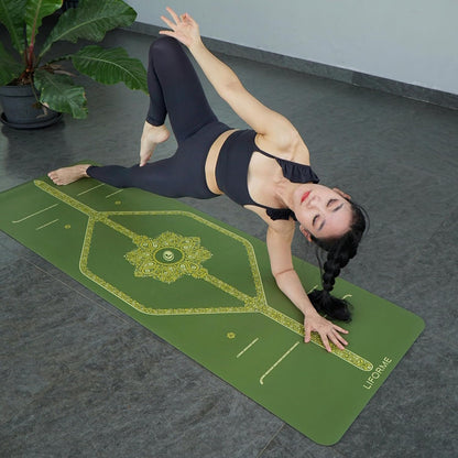 Printed Yoga Mat - Patented Alignment Design, Ultimate Grip