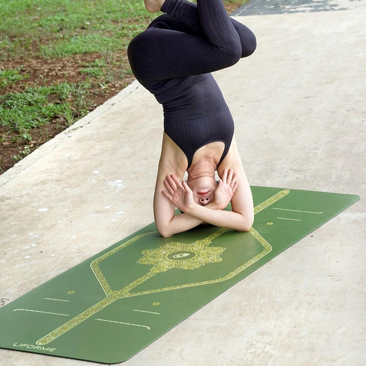 Printed Yoga Mat - Patented Alignment Design, Ultimate Grip
