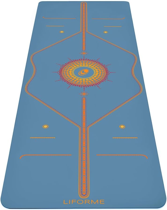 Printed Yoga Mat - Patented Alignment Design, Ultimate Grip