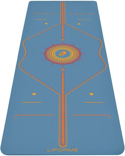 Printed Yoga Mat - Patented Alignment Design, Ultimate Grip