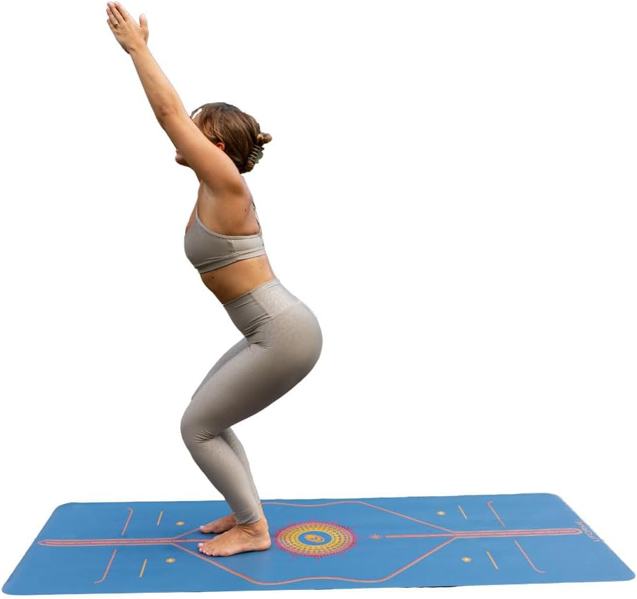 Printed Yoga Mat - Patented Alignment Design, Ultimate Grip