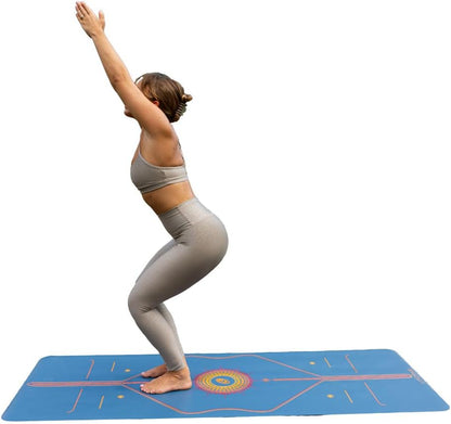Printed Yoga Mat - Patented Alignment Design, Ultimate Grip