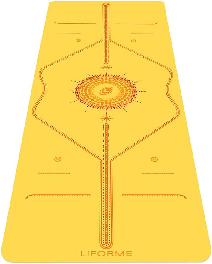 Printed Yoga Mat - Patented Alignment Design, Ultimate Grip