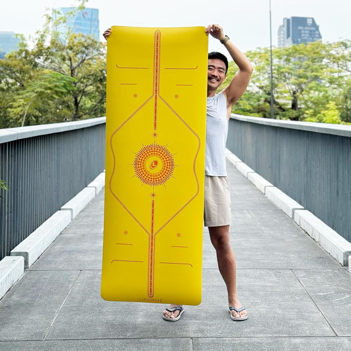 Printed Yoga Mat - Patented Alignment Design, Ultimate Grip