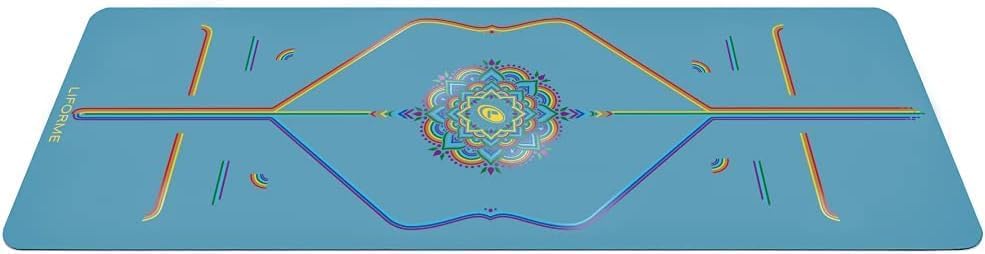 Printed Yoga Mat - Patented Alignment Design, Ultimate Grip