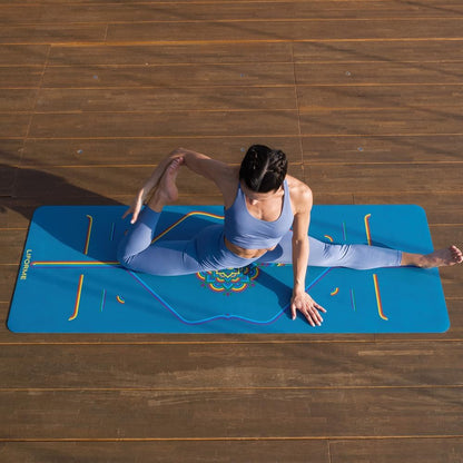 Printed Yoga Mat - Patented Alignment Design, Ultimate Grip
