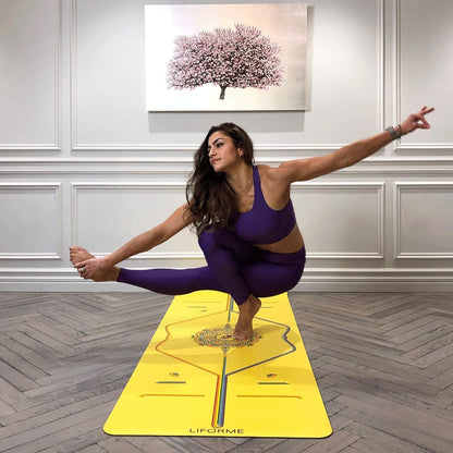 Printed Yoga Mat - Patented Alignment Design, Ultimate Grip
