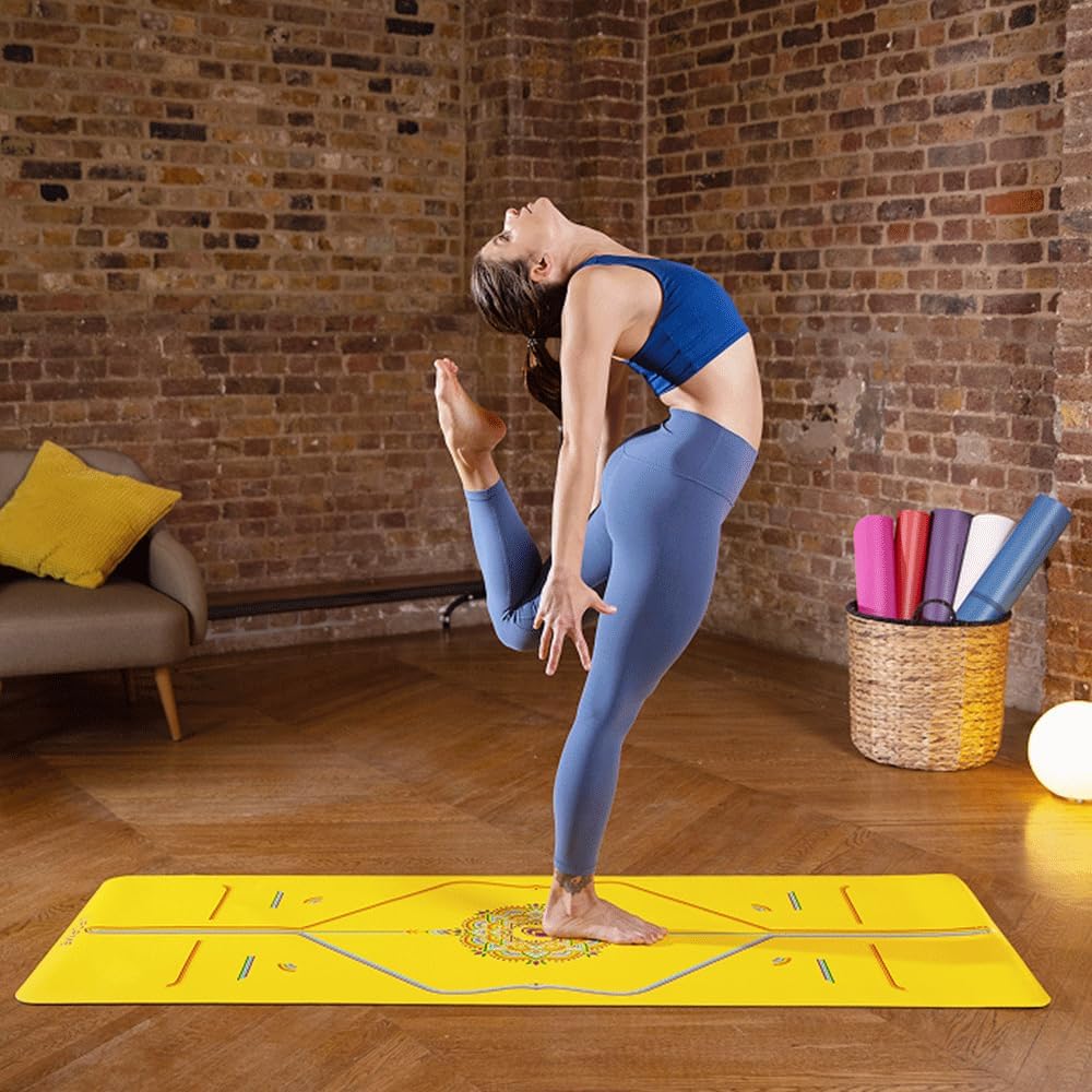 Printed Yoga Mat - Patented Alignment Design, Ultimate Grip