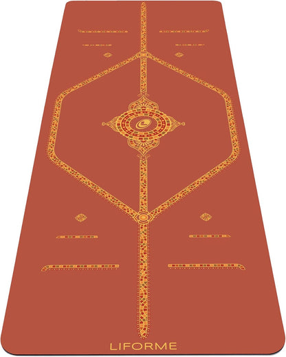 Printed Yoga Mat - Patented Alignment Design, Ultimate Grip