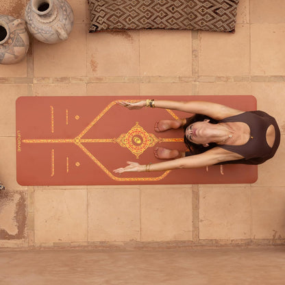 Printed Yoga Mat - Patented Alignment Design, Ultimate Grip