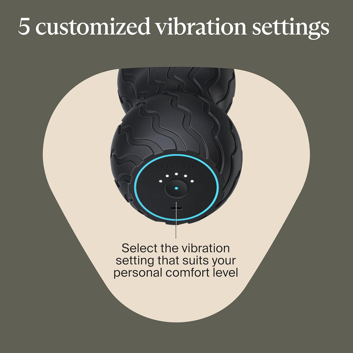 TheraGun WaveRoller - High Density Foam Roller for Body and Large Muscles. Bluetooth Enabled with 5 Customizable Vibration Frequencies in App