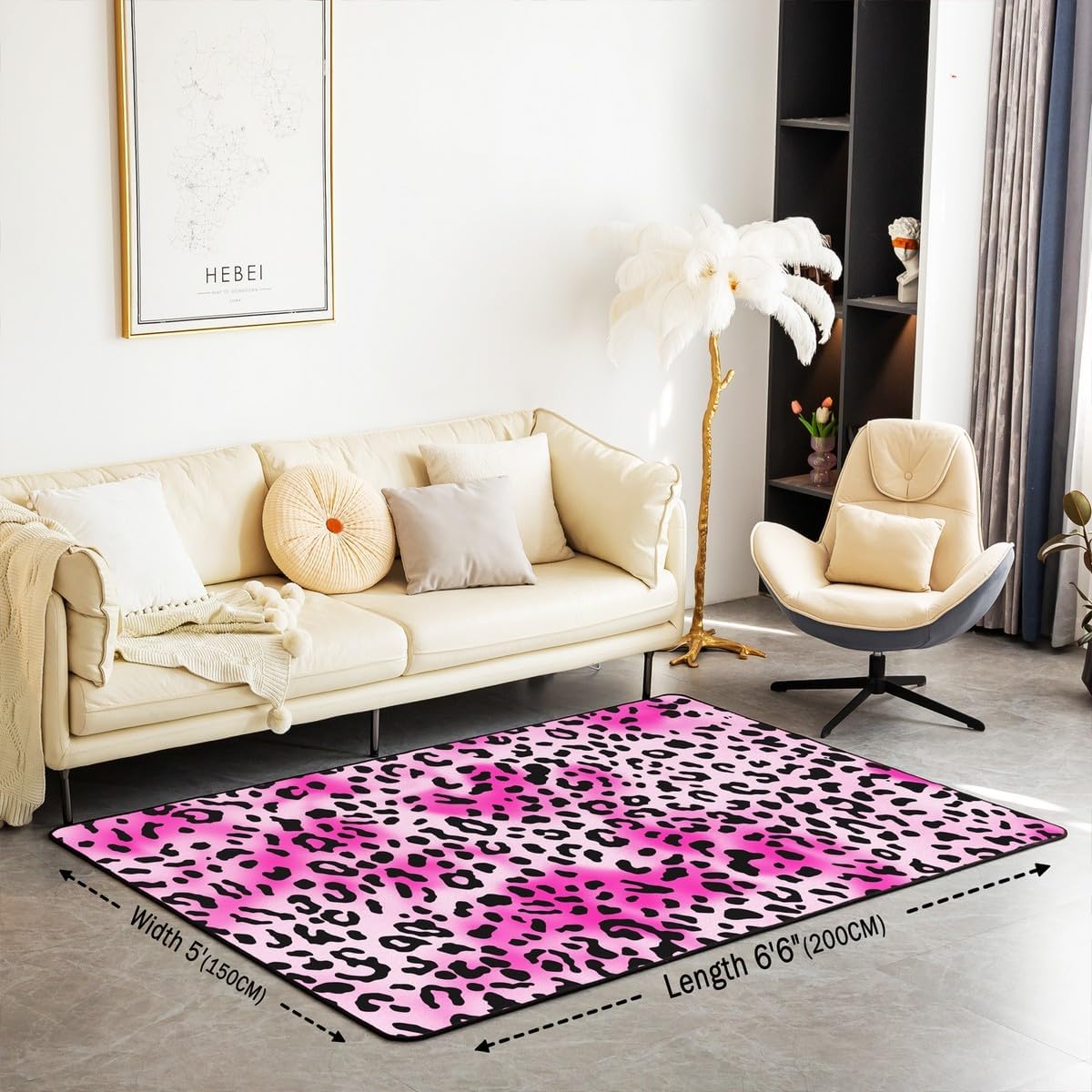 Yoga Chakras Area Rug 5x7, Boho Mandala Rugs for Living Room Bedroom for Kids Boys Girls Room Decor, Yoga Lover, Rainbow Chakras Indoor Floor Mat