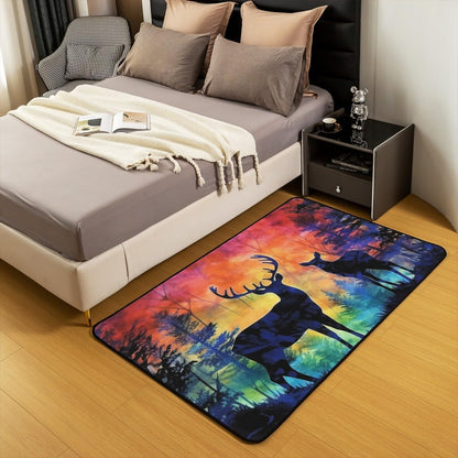 Yoga Chakras Area Rug 5x7, Boho Mandala Rugs for Living Room Bedroom for Kids Boys Girls Room Decor, Yoga Lover, Rainbow Chakras Indoor Floor Mat