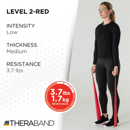 Professional Resistance Band, Red Level 2 Medium, 5 ft Exercise