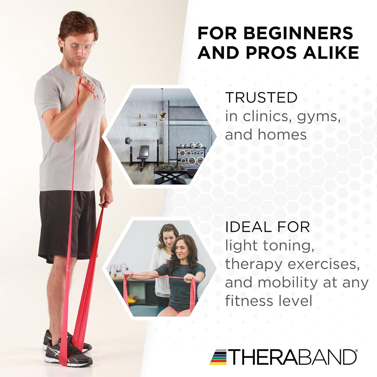 Professional Resistance Band, Red Level 2 Medium, 5 ft Exercise