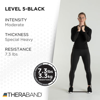 Professional Resistance Band, Red Level 2 Medium, 5 ft Exercise