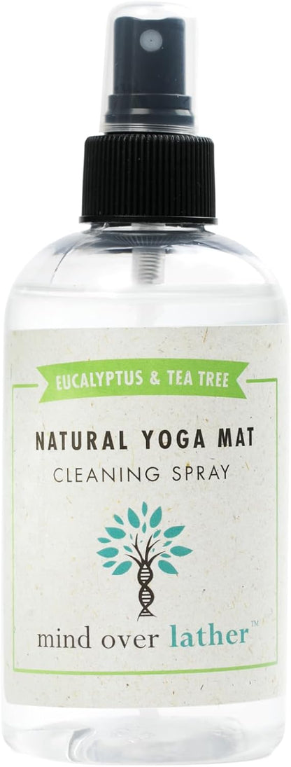 Mind Over Lather Yoga Mat Cleaner & Cleaning Spray 8oz 100% Natural Essential Oils | Lavender Mint | Cleans, Deodorizes & Restores All Mats | Non-Toxic