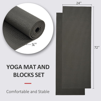 All Purpose Thick High Density No Tear Exercise Yoga Mat with Strap & Lightweight Features for Indoor & Outdoor Use