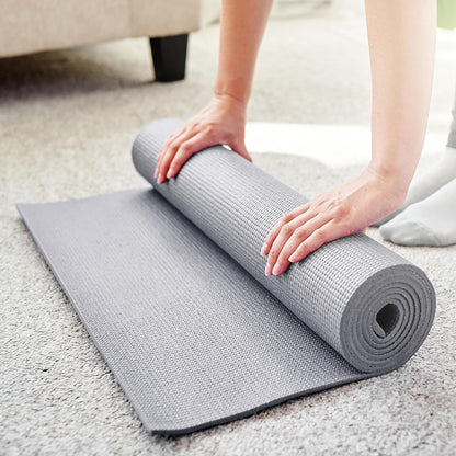All Purpose Thick High Density No Tear Exercise Yoga Mat with Strap & Lightweight Features for Indoor & Outdoor Use
