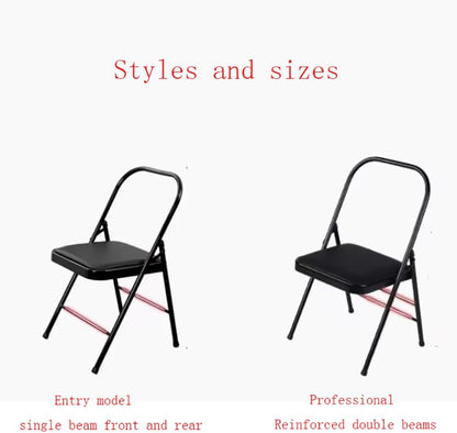 Iyengar Yoga Chair,Pilates Chair Yoga Auxiliary Chair Special Auxiliary Reinforced Yoga PU All Steel Yoga Inversion Chair,White