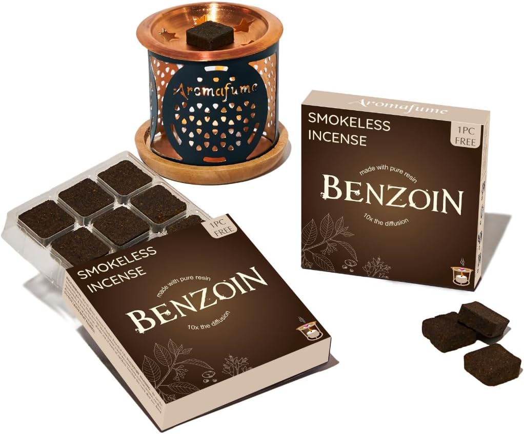 Frankincense Smokeless Incense Bricks & Tree of Life Burner