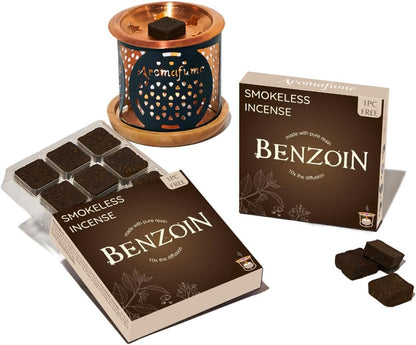 Frankincense Smokeless Incense Bricks & Tree of Life Burner