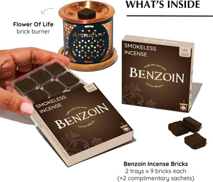 Frankincense Smokeless Incense Bricks & Tree of Life Burner
