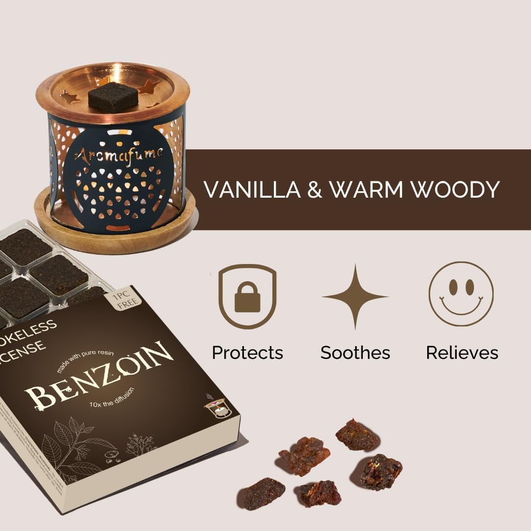Frankincense Smokeless Incense Bricks & Tree of Life Burner