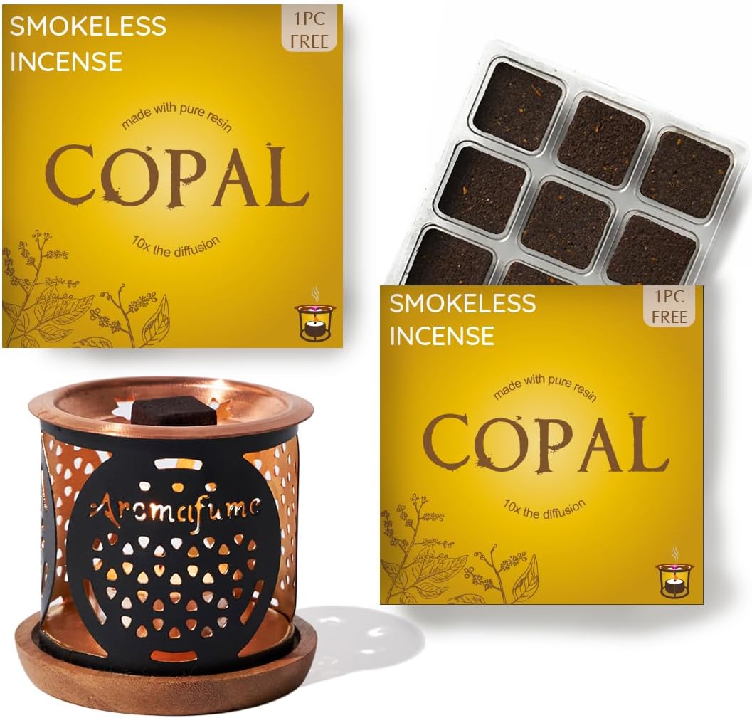 Frankincense Smokeless Incense Bricks & Tree of Life Burner