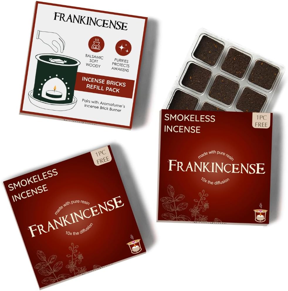 Frankincense Smokeless Incense Bricks & Tree of Life Burner