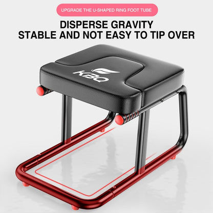 KBQ Yoga Headstand Bench, Yoga Inversion Chair, Headstand Trainer – U-Shaped Stool with 400LB Capacity, Double Armrest, Non-Slip Fitness Aid, Thick Breathable Mat, Home & Gym Stability Stool (Black)