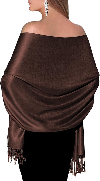 Pashmina Shawls and Wraps for Evening Dresses, Large Soft Pashminas Wedding Shawl