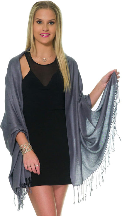 Pashmina Shawls and Wraps for Evening Dresses, Large Soft Pashminas Wedding Shawl