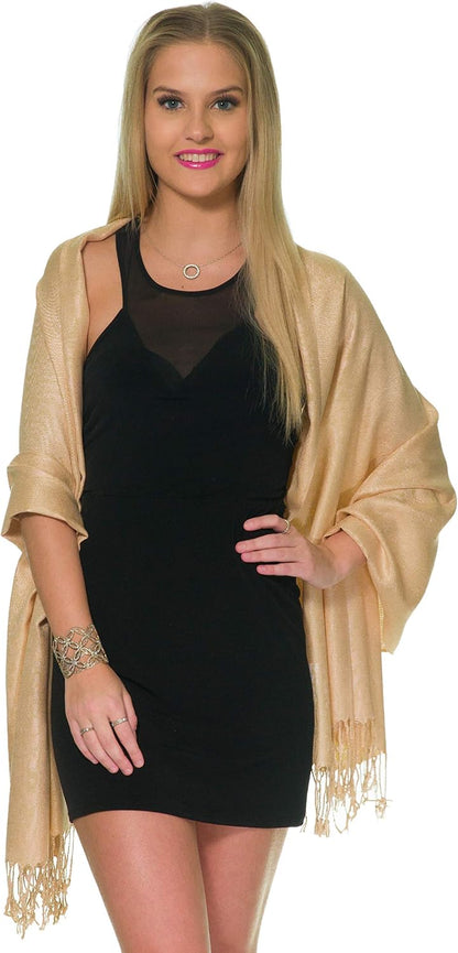 Pashmina Shawls and Wraps for Evening Dresses, Large Soft Pashminas Wedding Shawl