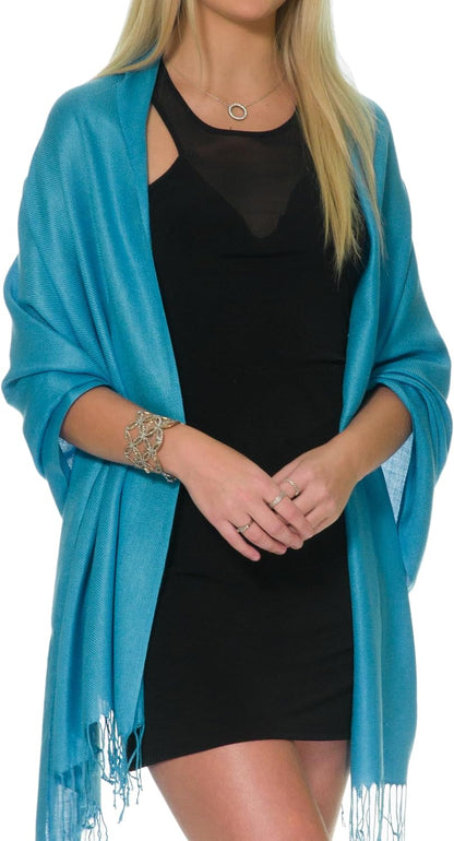 Pashmina Shawls and Wraps for Evening Dresses, Large Soft Pashminas Wedding Shawl