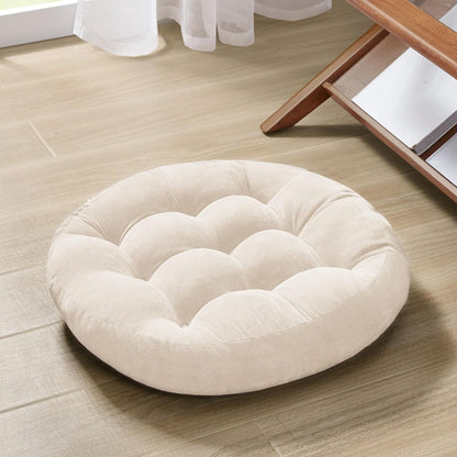 Large Floor Pillow for Adults, Square Meditation Cushion, 22 Inch Grey