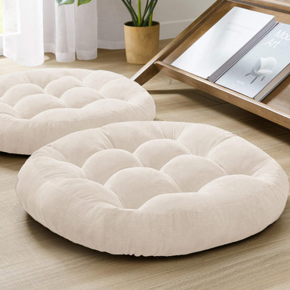 Large Floor Pillow for Adults, Square Meditation Cushion, 22 Inch Grey