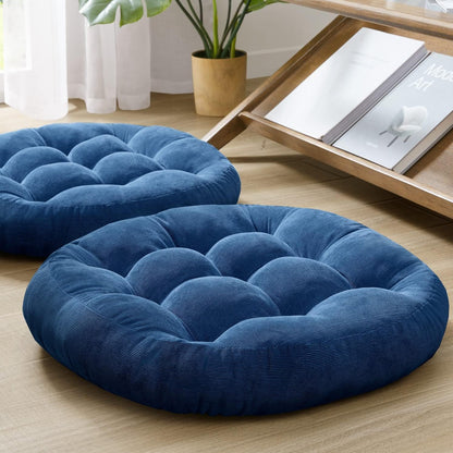 Large Floor Pillow for Adults, Square Meditation Cushion, 22 Inch Grey