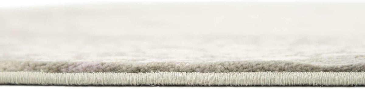 New Classical Collection Area Rug - Olwen (4'Round, Purple/ Gray)