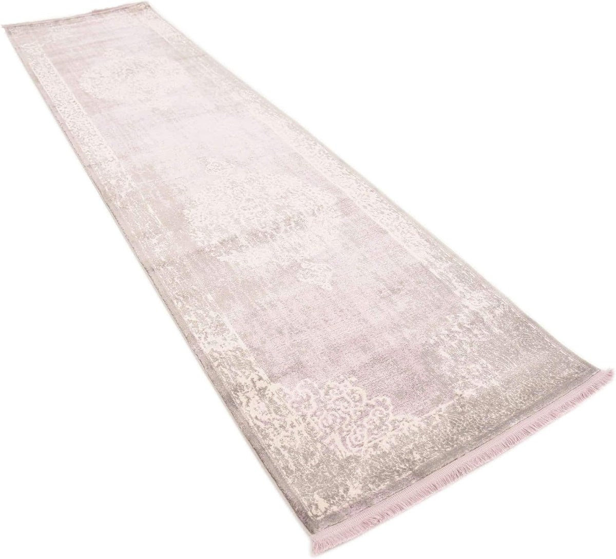 New Classical Collection Area Rug - Olwen (4'Round, Purple/ Gray)
