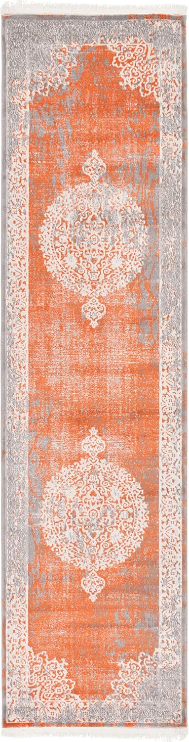 New Classical Collection Area Rug - Olwen (4'Round, Purple/ Gray)