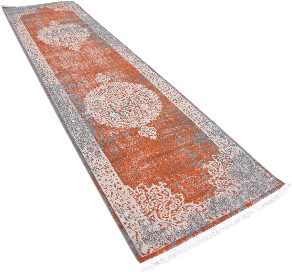 New Classical Collection Area Rug - Olwen (4'Round, Purple/ Gray)