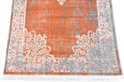 New Classical Collection Area Rug - Olwen (4'Round, Purple/ Gray)