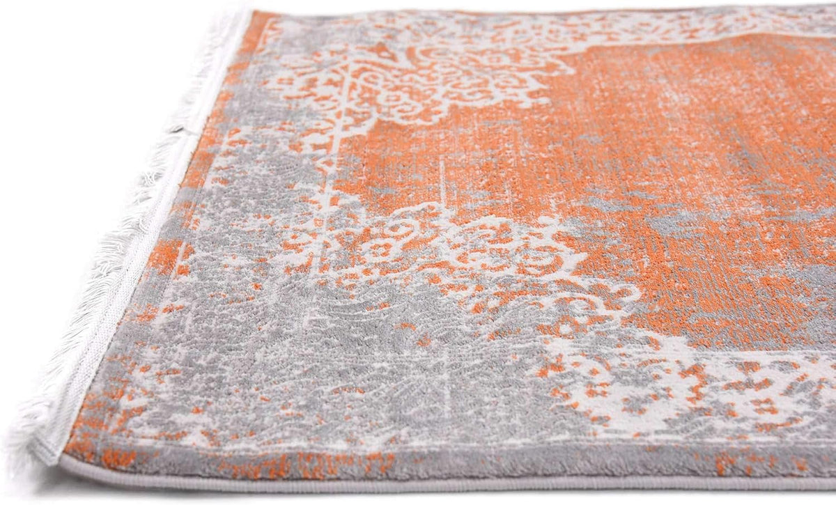 New Classical Collection Area Rug - Olwen (4'Round, Purple/ Gray)