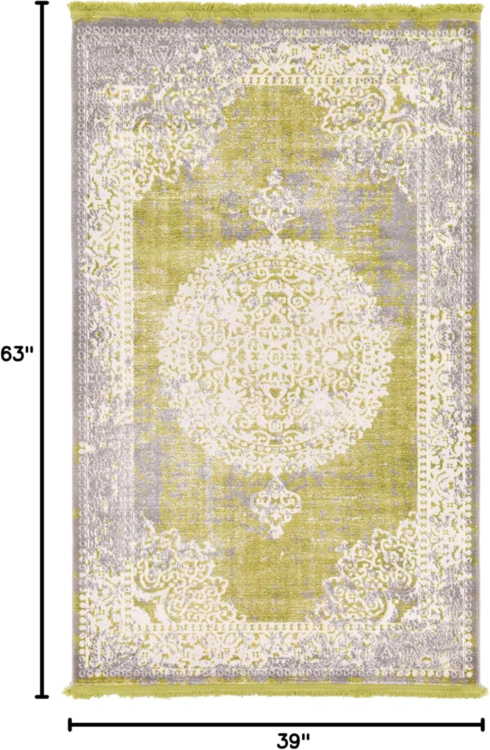 New Classical Collection Area Rug - Olwen (4'Round, Purple/ Gray)