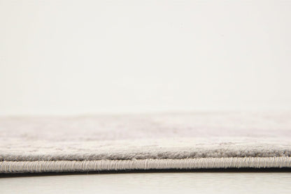 New Classical Collection Area Rug - Olwen (4'Round, Purple/ Gray)