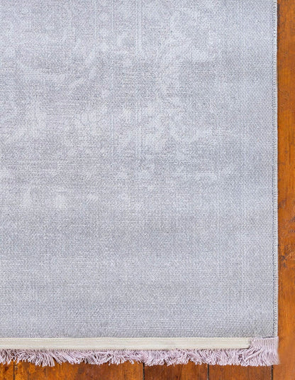 New Classical Collection Area Rug - Olwen (4'Round, Purple/ Gray)