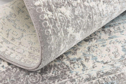 New Classical Collection Area Rug - Olwen (4'Round, Purple/ Gray)