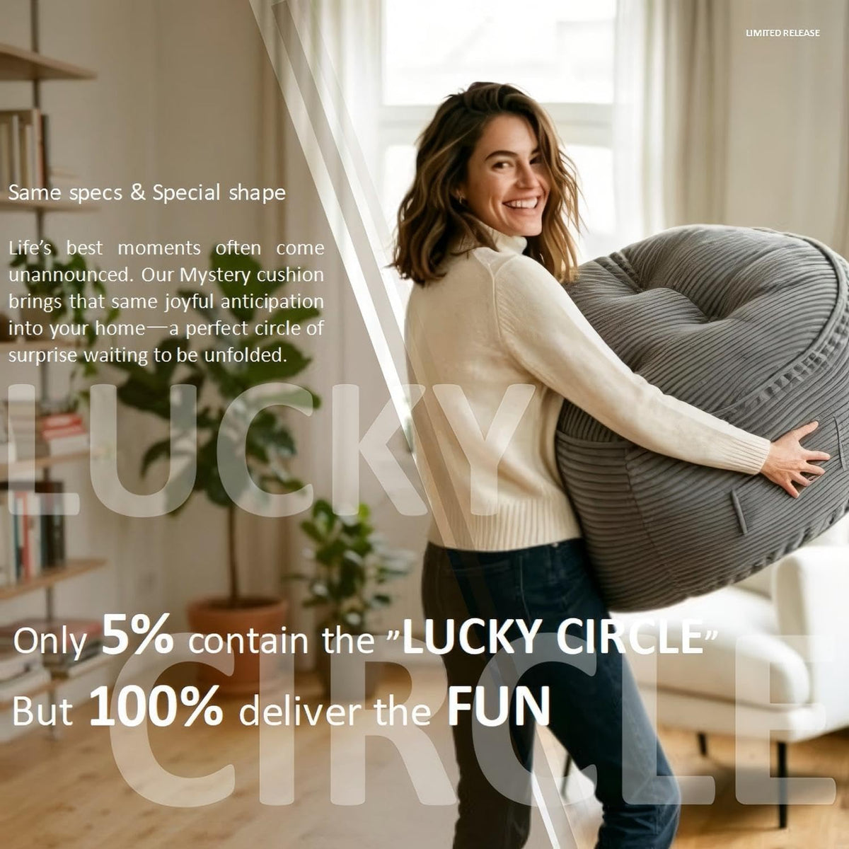 11" Thick Washable Floor Pillow for Adults, Yoga & Meditation Cushion with Handle, Square Large Pillows Seating with Removable Tufted Corduroy Cover for Tatami Living Room Board Games, Blind Shape